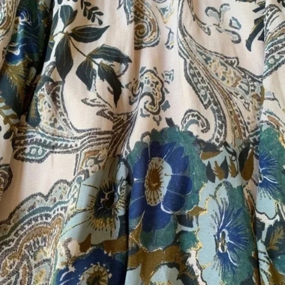 Free People Boho Floral Oversized V Neck Lined Short Dress Flowy, Size XS  S - Picture 6 of 11